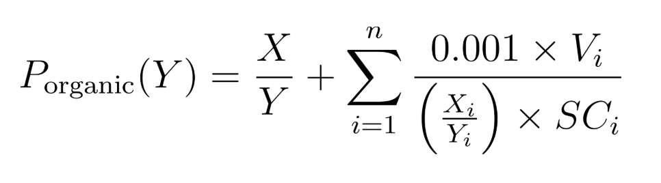 Organic Price Formula